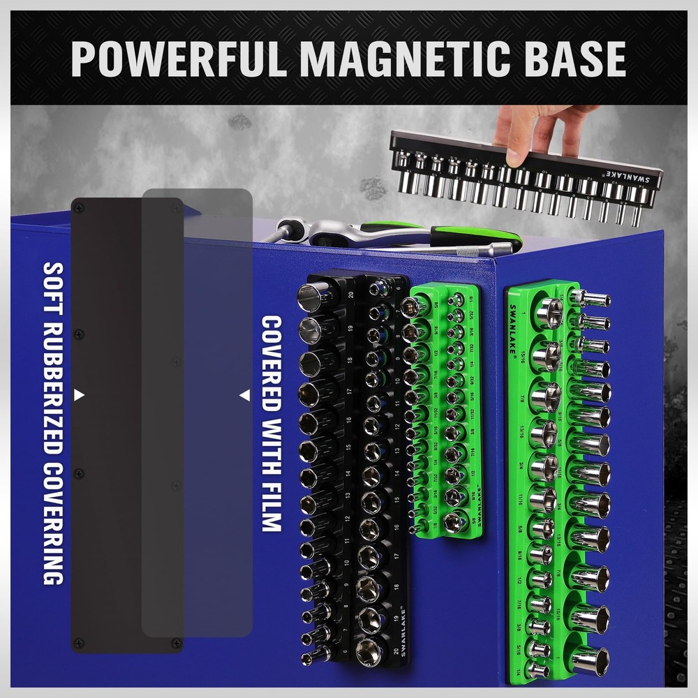 GARDEN TOOLS Magnetic Socket Organizer Set 4PCS Socket Holder Set
