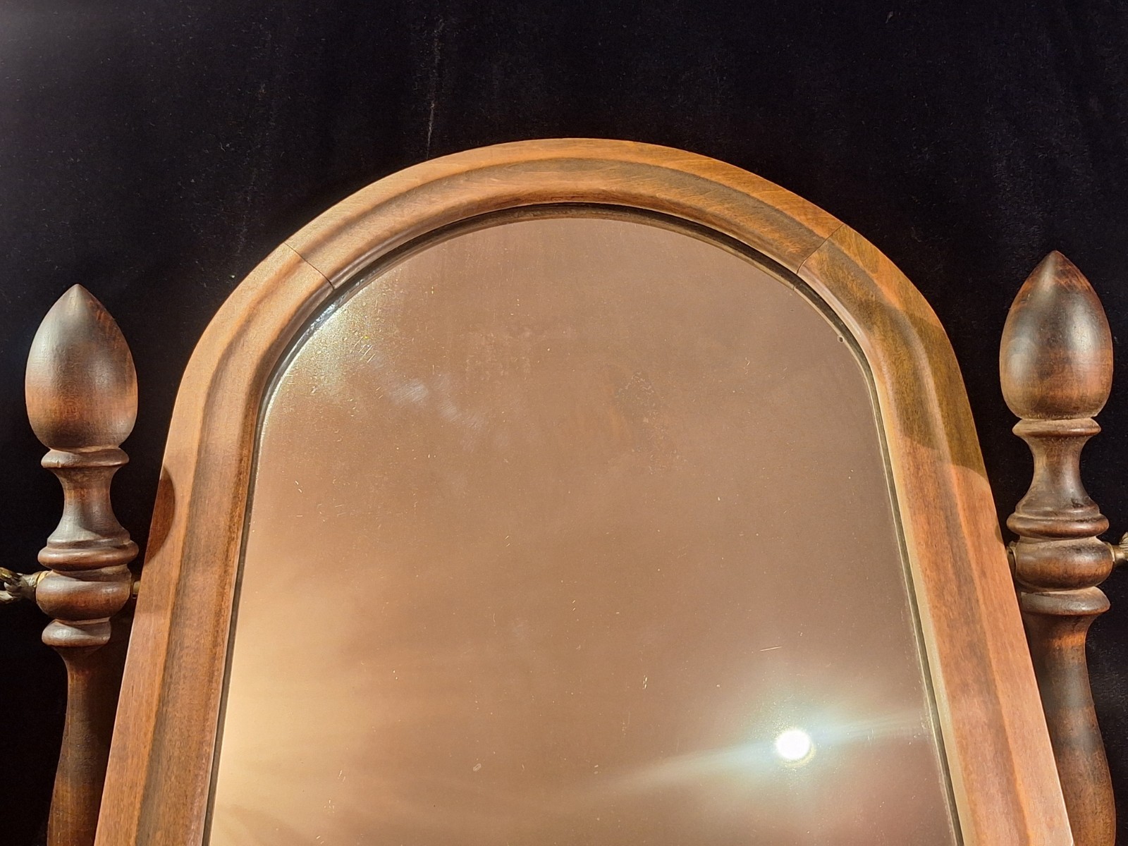 Antique Wood Tabletop Vanity Dressing Table Swivel Mirror by Schulze & Van Stee