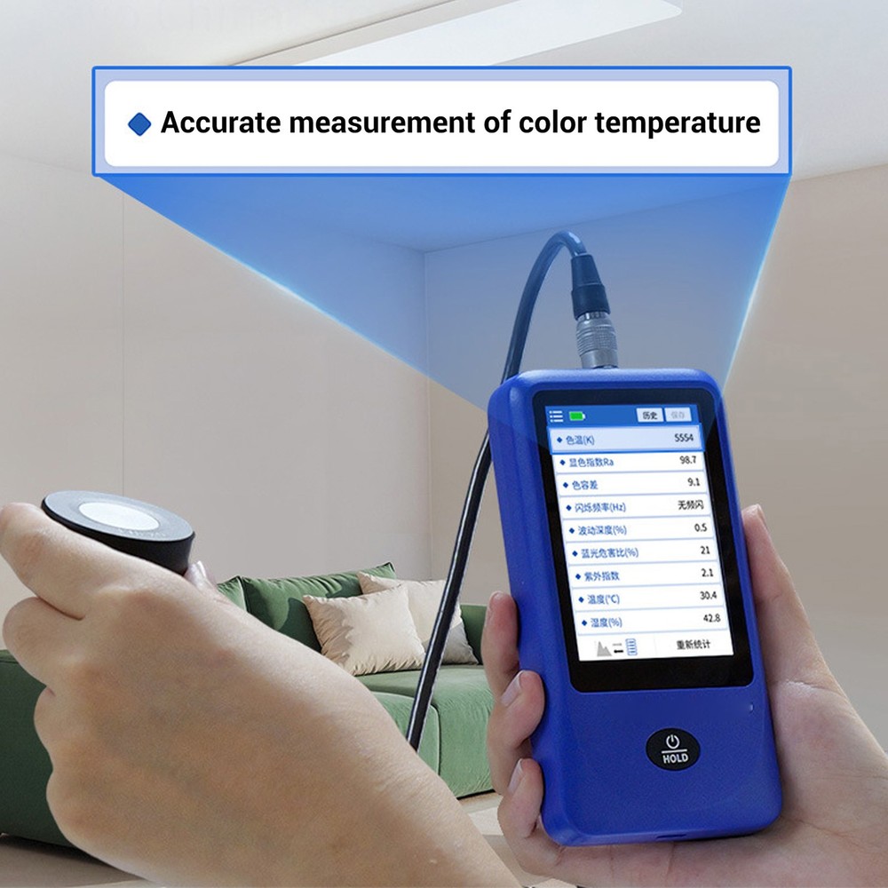 2-Light Spectrum Meter Handheld Spectrometer Illuminance Meter Curve