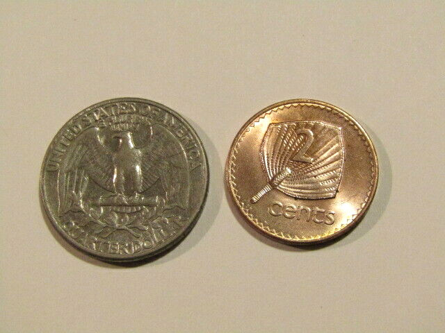 Fiji 1969 2 Cents Bronze unc Coin