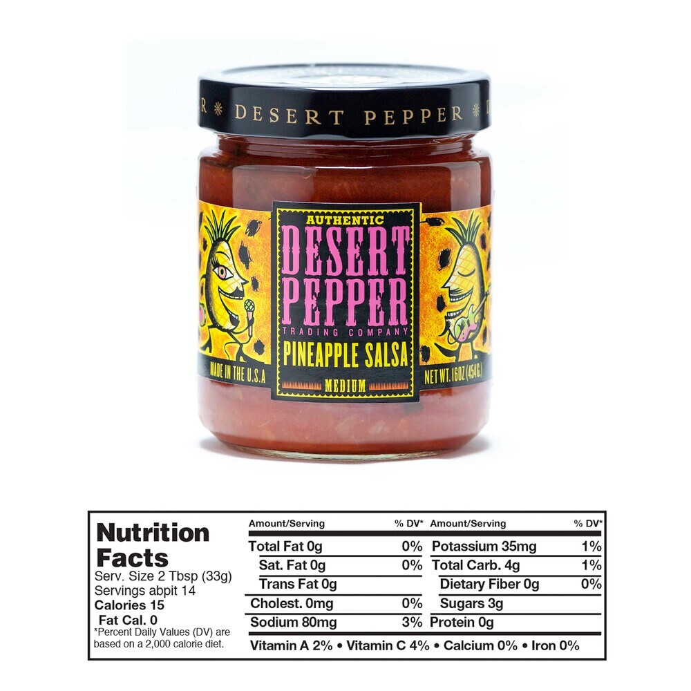 Desert Pepper Pineapple Salsa - Medium - 16 oz