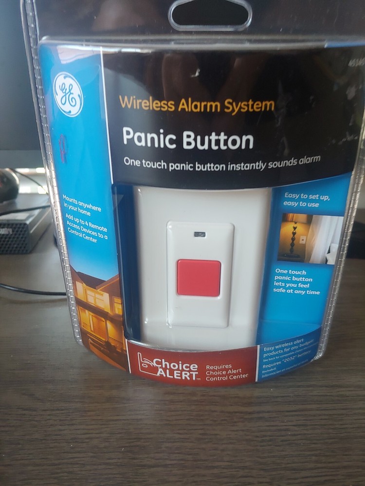 GE Clear Choice Wireless Alarm System Panic Button #45145