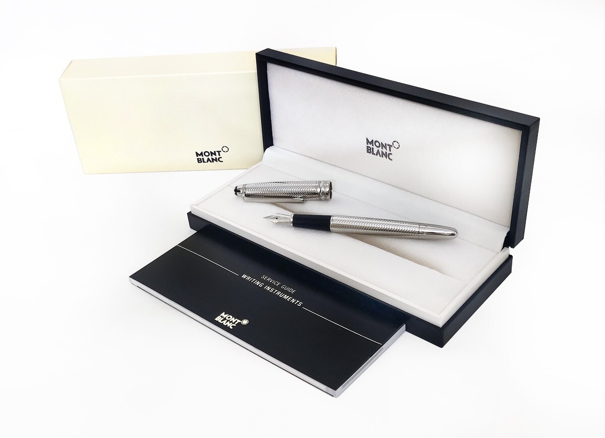 Refurbished# Meisterstuck Solitaire Full Silver Barley Fountain | Ink Pen