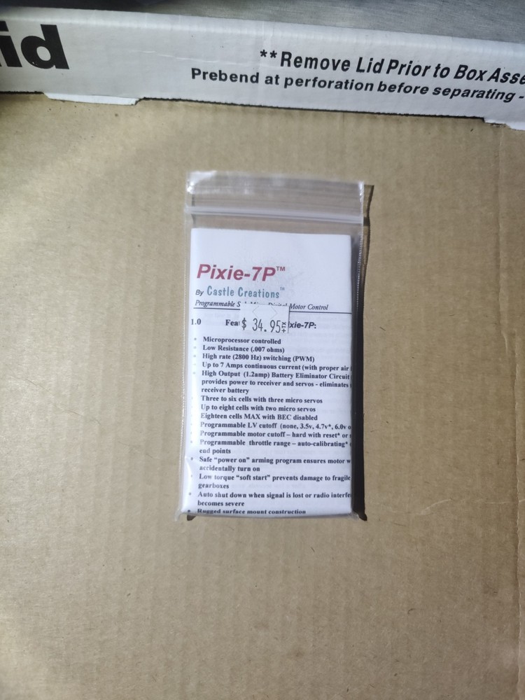 NOS Castle Creations Pixie-7P Sub-Micro ESC - NIP - Vintage RC Speed Control