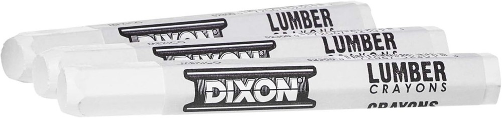 Industrial Waterproof Marking Crayons 12-Pack - Durable White Hexagonal 4.5"