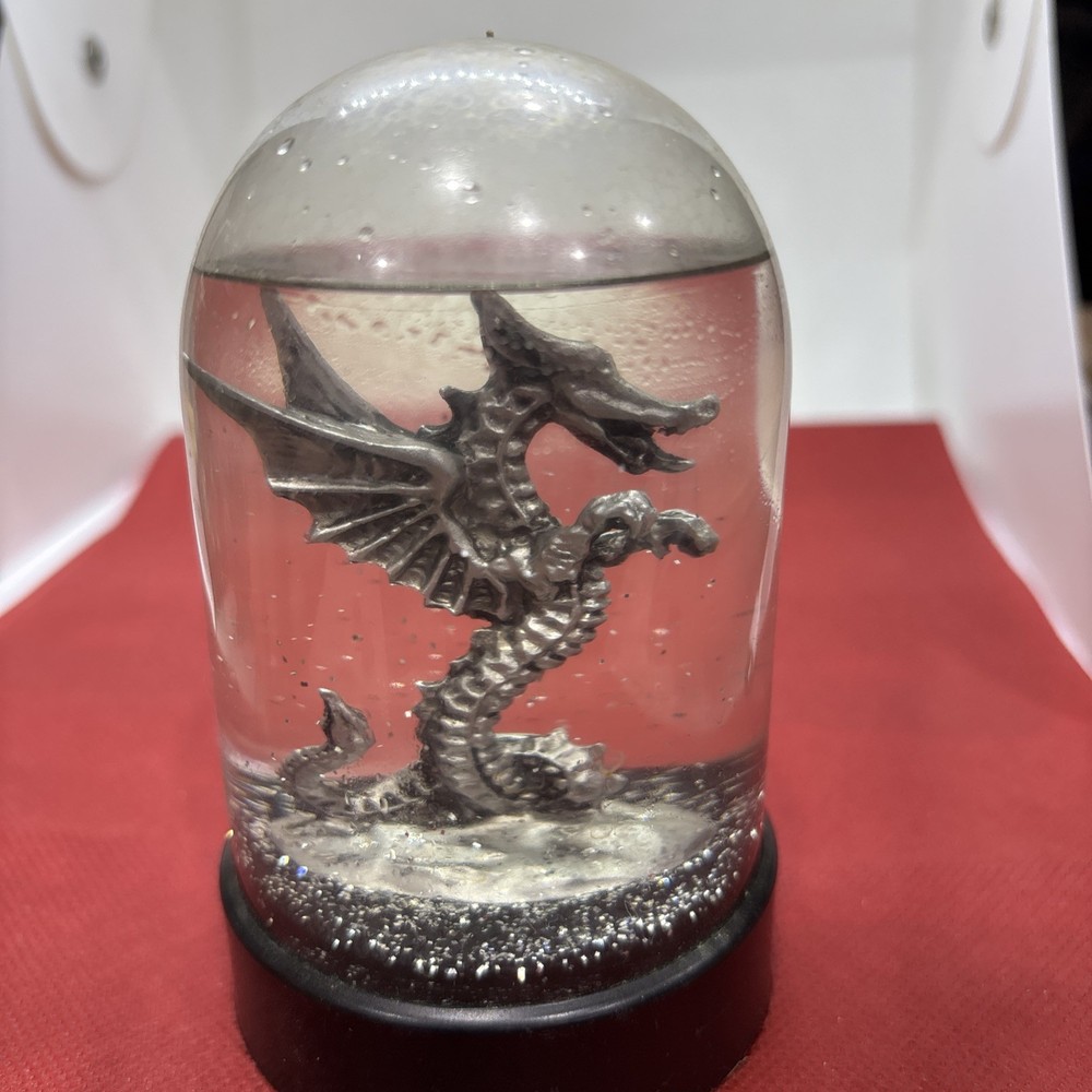 Pewter Dragon Snow Globe