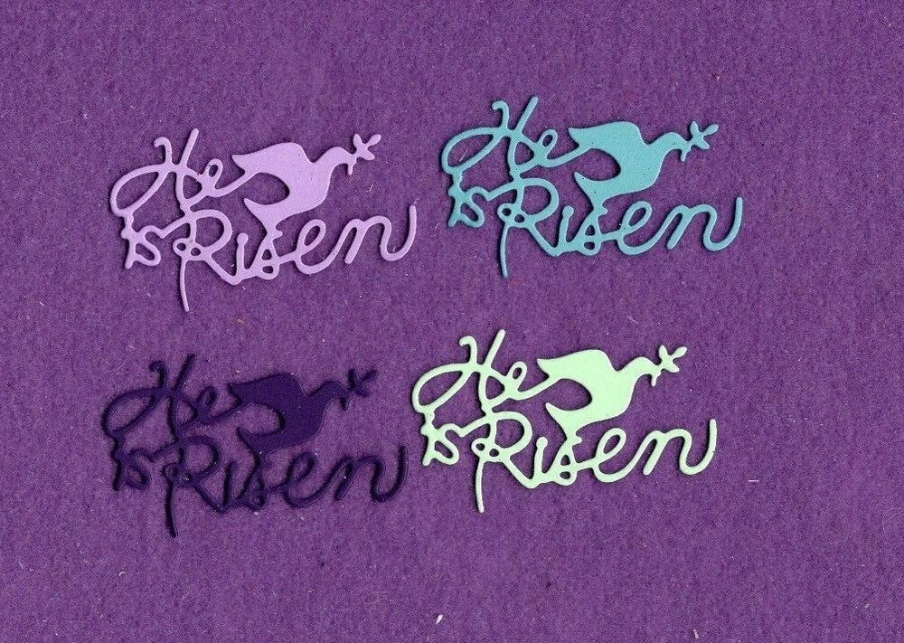 HE IS RISEN Jesus Easter die cuts scrapbook cards