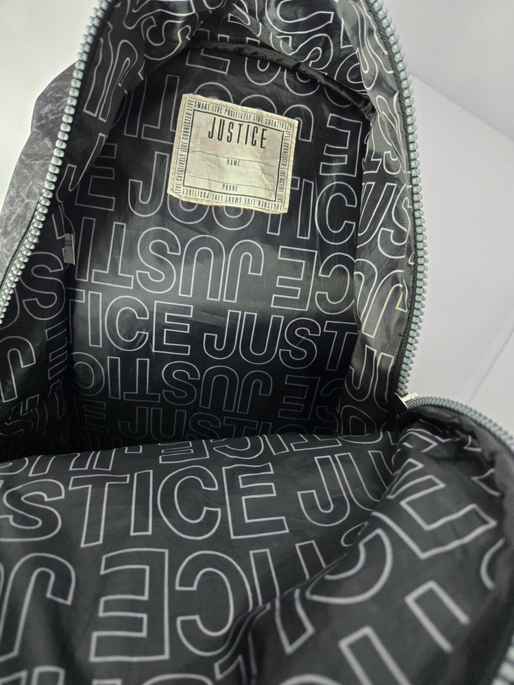 Justice Collection X Tie Dye Black White Silver Backpack