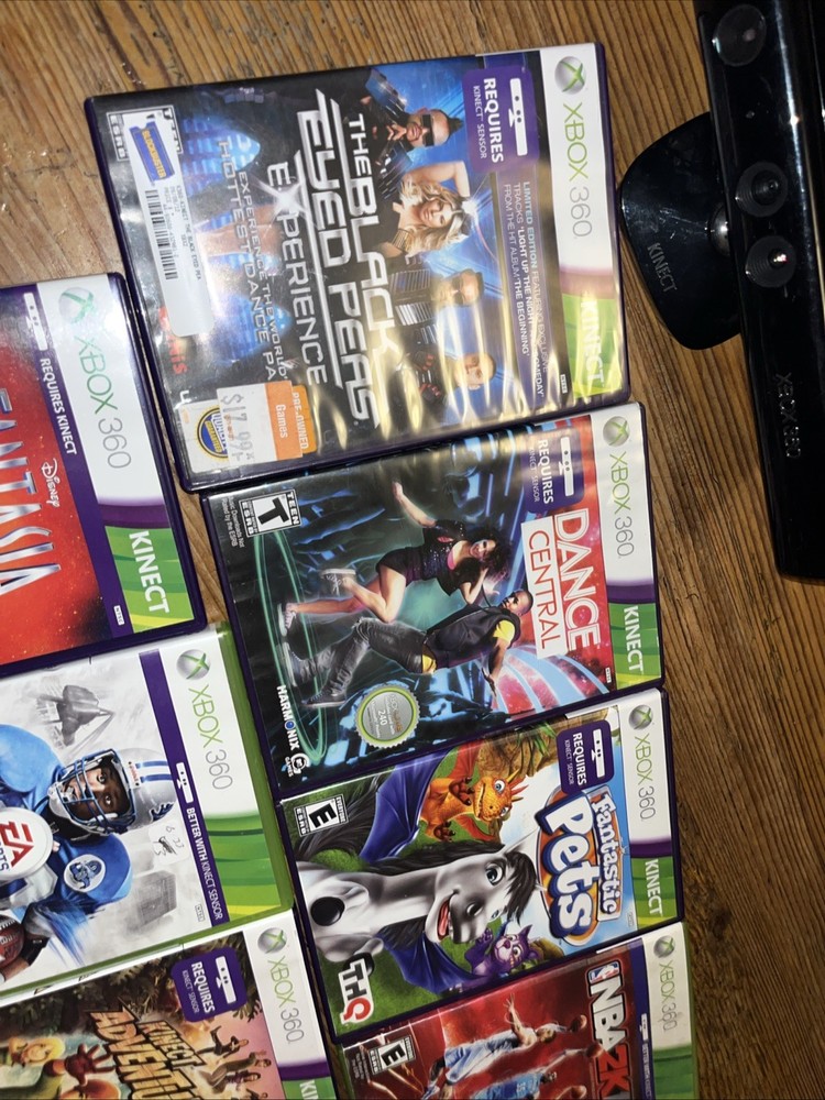 Xbox 360 Kinect Camera With Games - Kinect Games Bundle