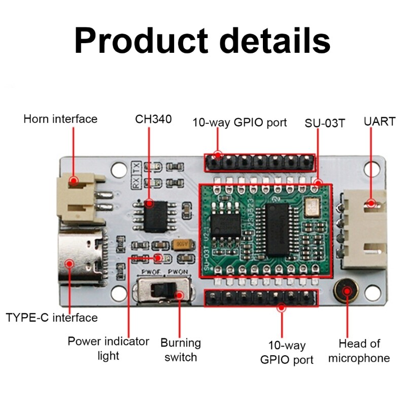 USB Voice Control Development BoardIntelligent Voice Recognition Module Voice