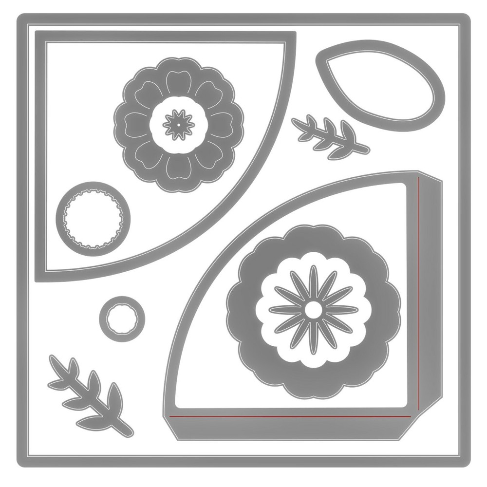Sizzix Thinlits Folio Page, Pocket, Flowers 12pk #664883 MSRP $25.99 Eileen Hull