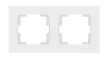 2 Way Frame Horizontal White Flush Mount Switch Frame - RITA