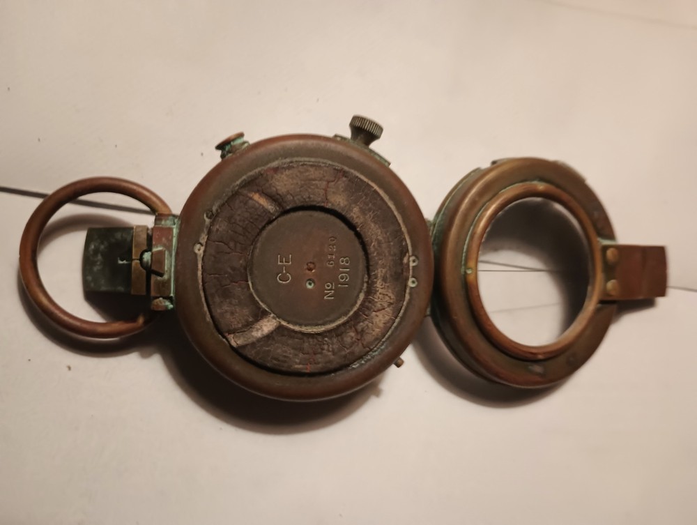 1918 ENGINEER CORPS United States WWI PRISMATIC COMPASS C-E