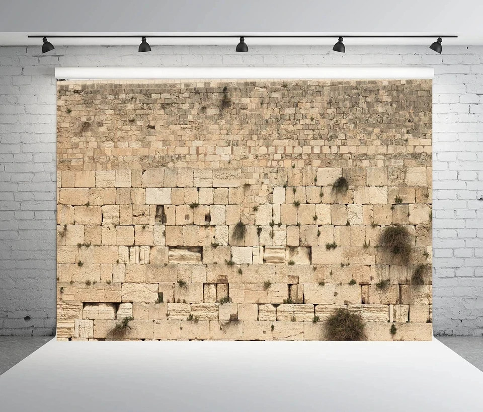 7x5ft Fabric Western Wall Backdrop Jerusalem Wailing Wall Backdrop Ancient St...