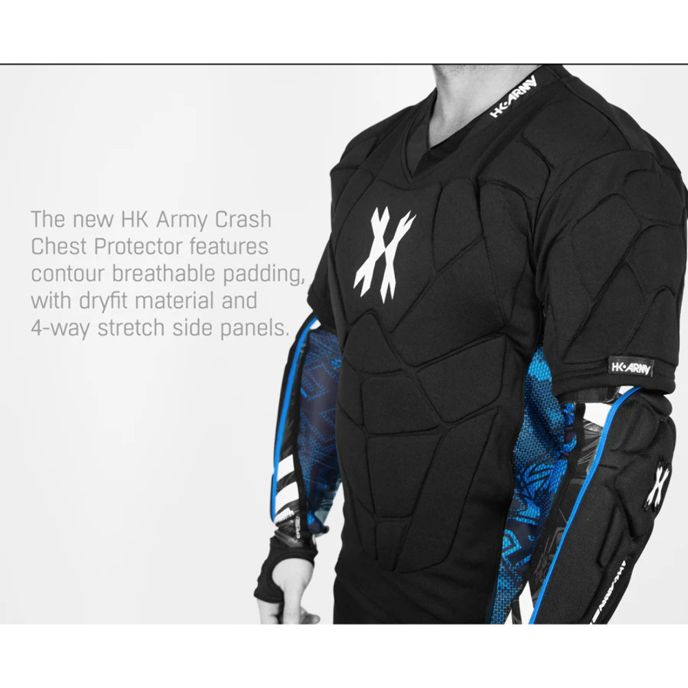 HK Army Crash Chest Protector - Black - Medium / Large