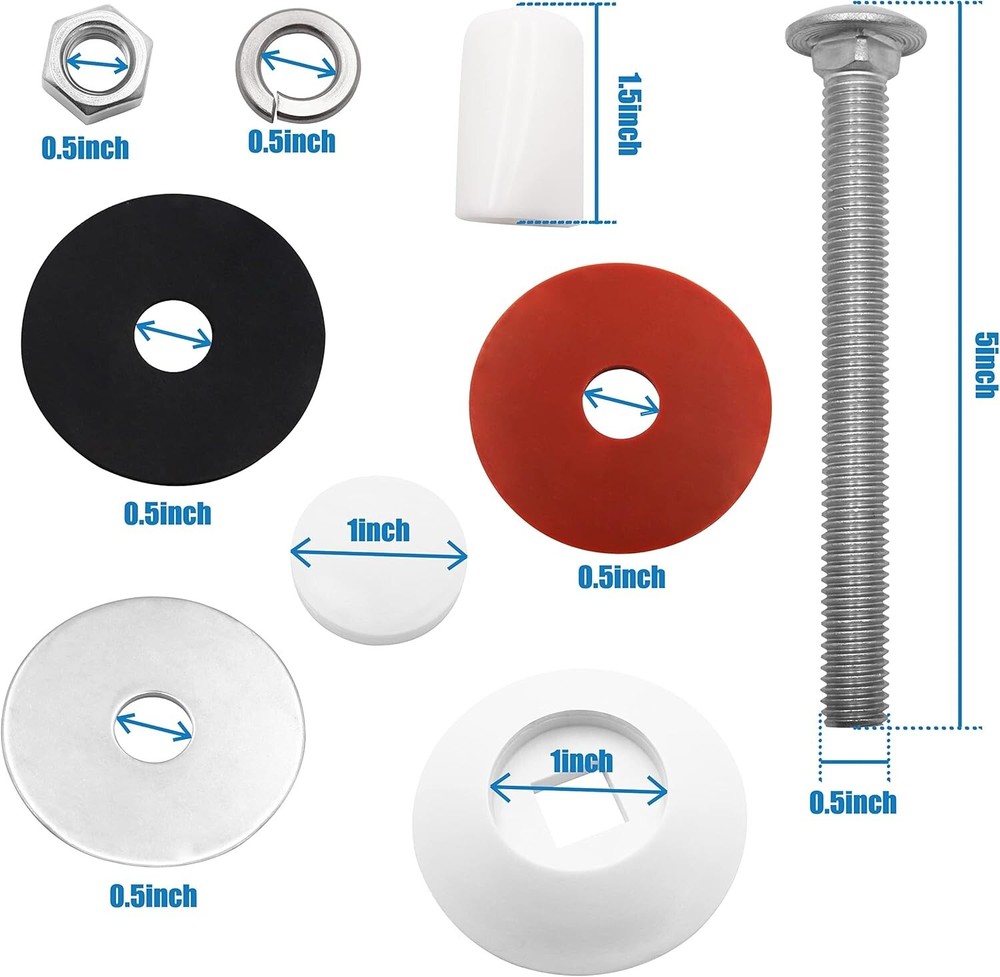Diving Board Mounting Kit White 2-Hole Hardware Easy Install Durable Replacement