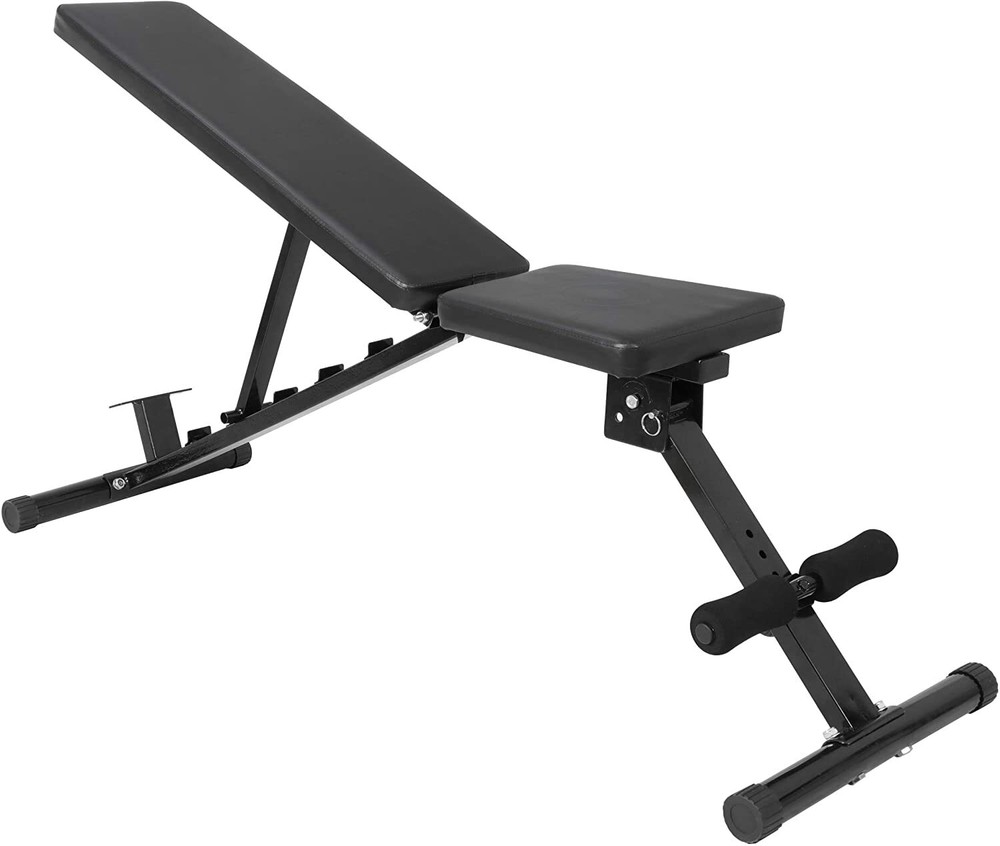 Training Weight Lifting Bench Adjustable Utility Bench Workout Exercise Black
