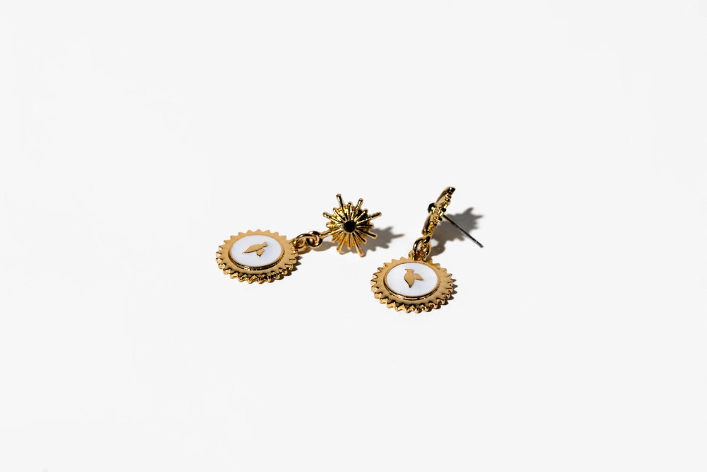 White Star Earring