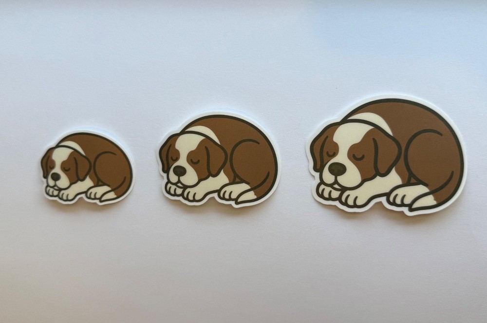 Saint Bernard Sleeping Sticker