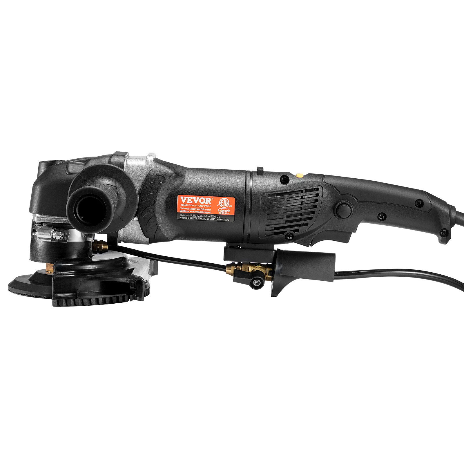 VEVOR Wet Stone Polisher 4-Inch 800W Electric Concrete Polisher 6 Speed 7 Pads