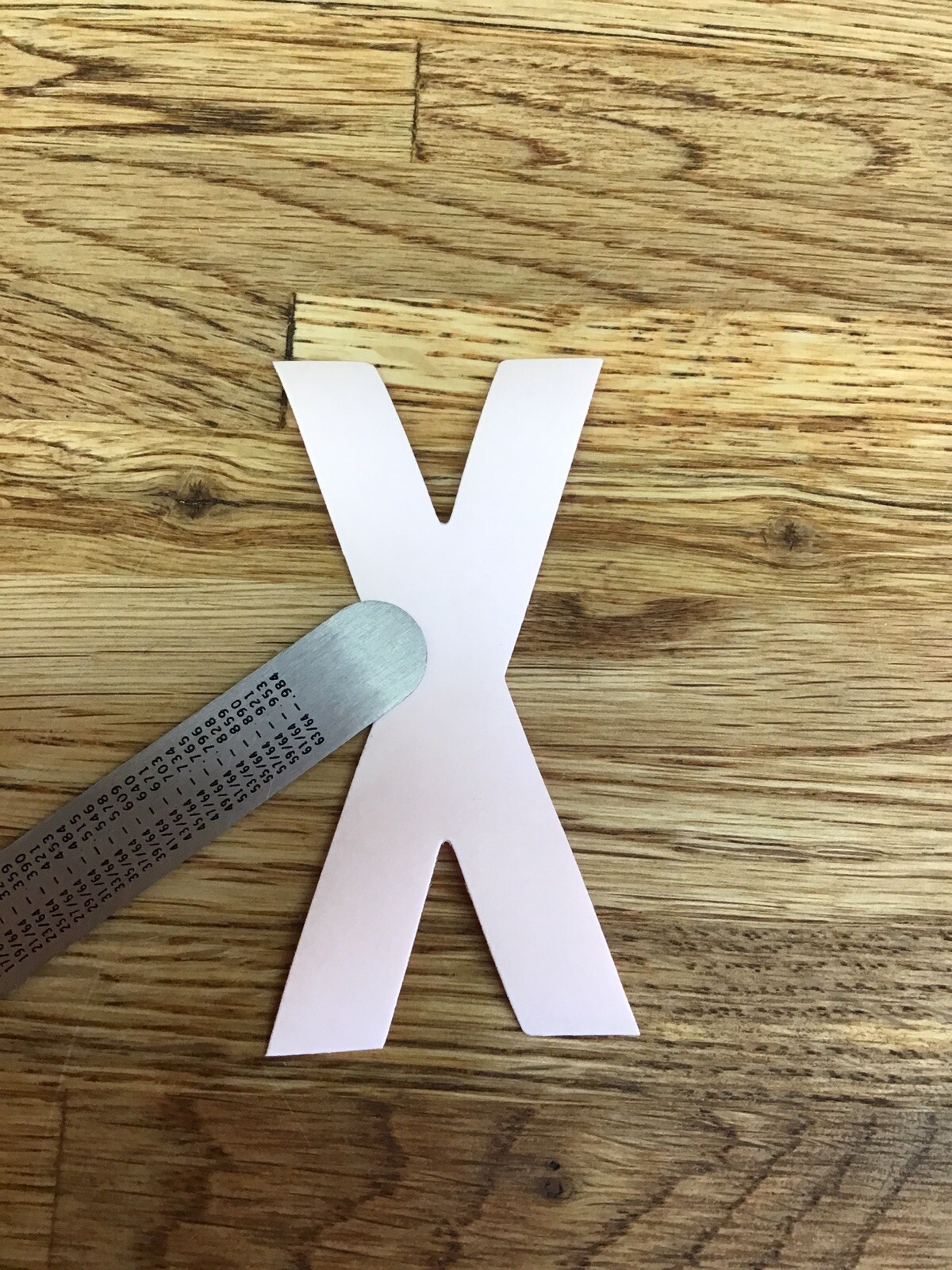 Firefighter / EMT Turnout Coat Reflective Iron-On Letter “X” Orange/Red D-6