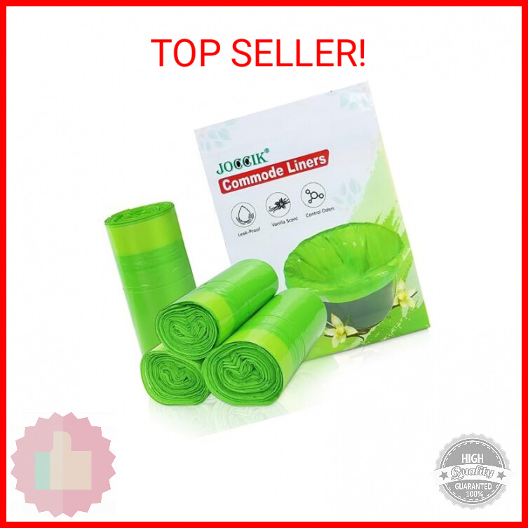 Commode Liners for Bedside Commode Vanilla Scented 100pcs Disposable Bags Univer