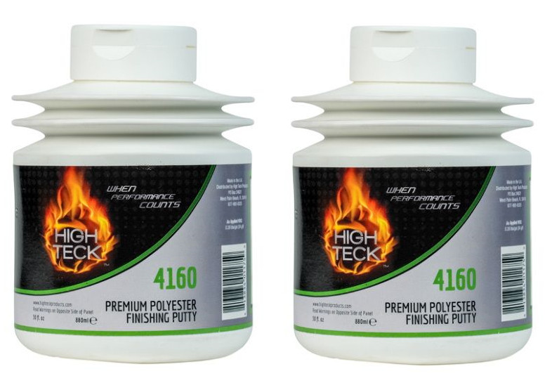 Premium Polyester Finishing Putty, 30fl-oz. HIGH TECK 4160 (2 Pack)
