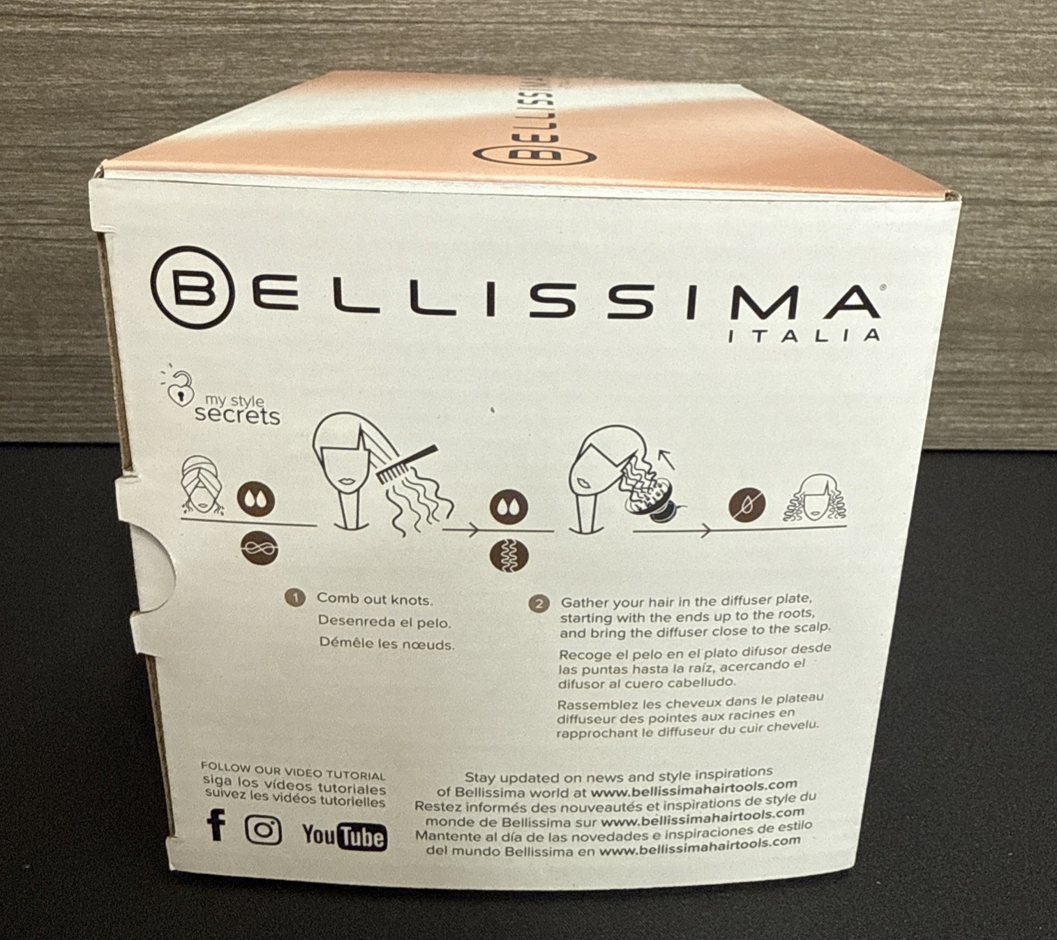 Bellissima Italia Diffon Lightweight Curly Hair Dryer Diffuser Model DF1/G5604