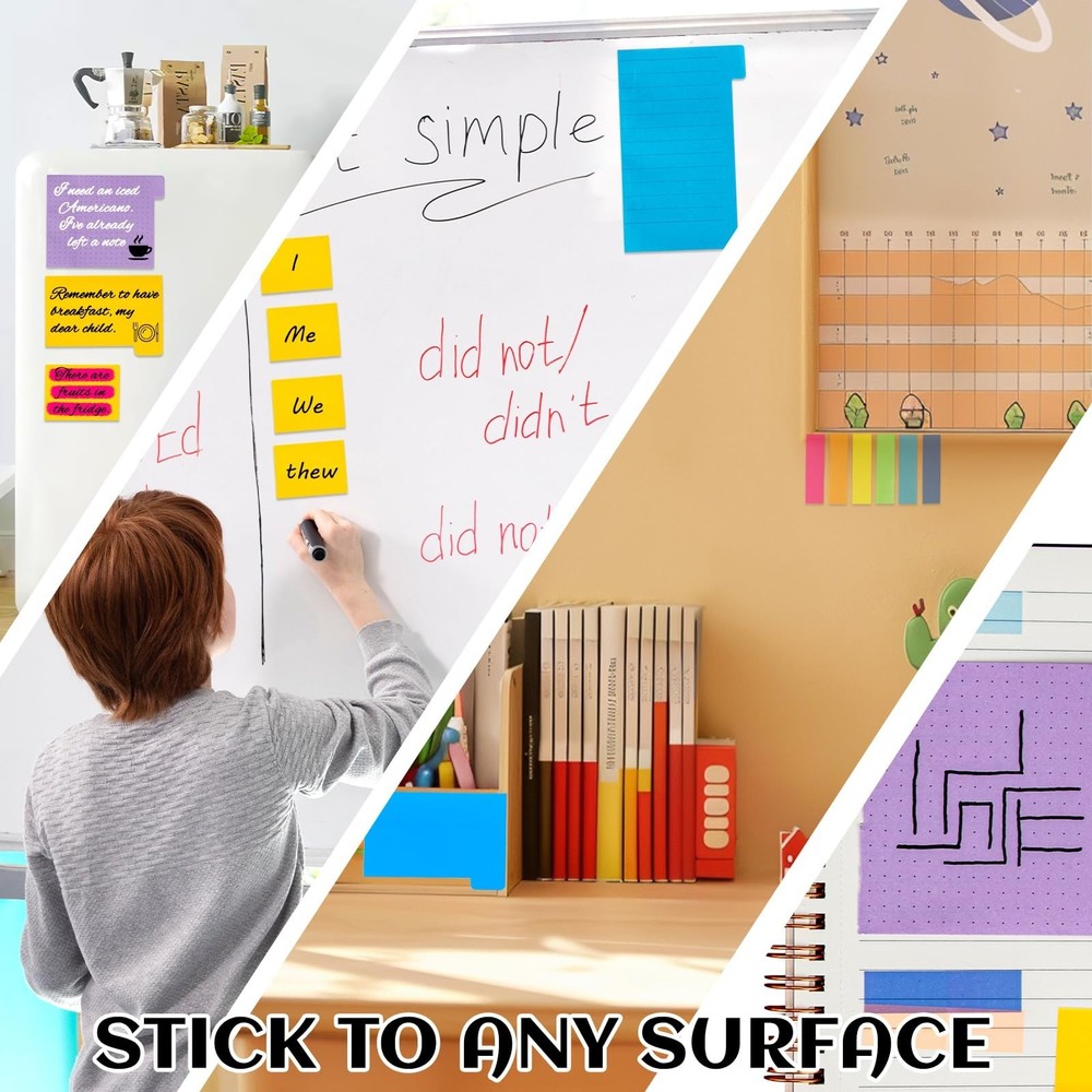 402 Sheets Sticky Notes Set,Multicolor Self-Stick Index Divider Memo,Adhesive...