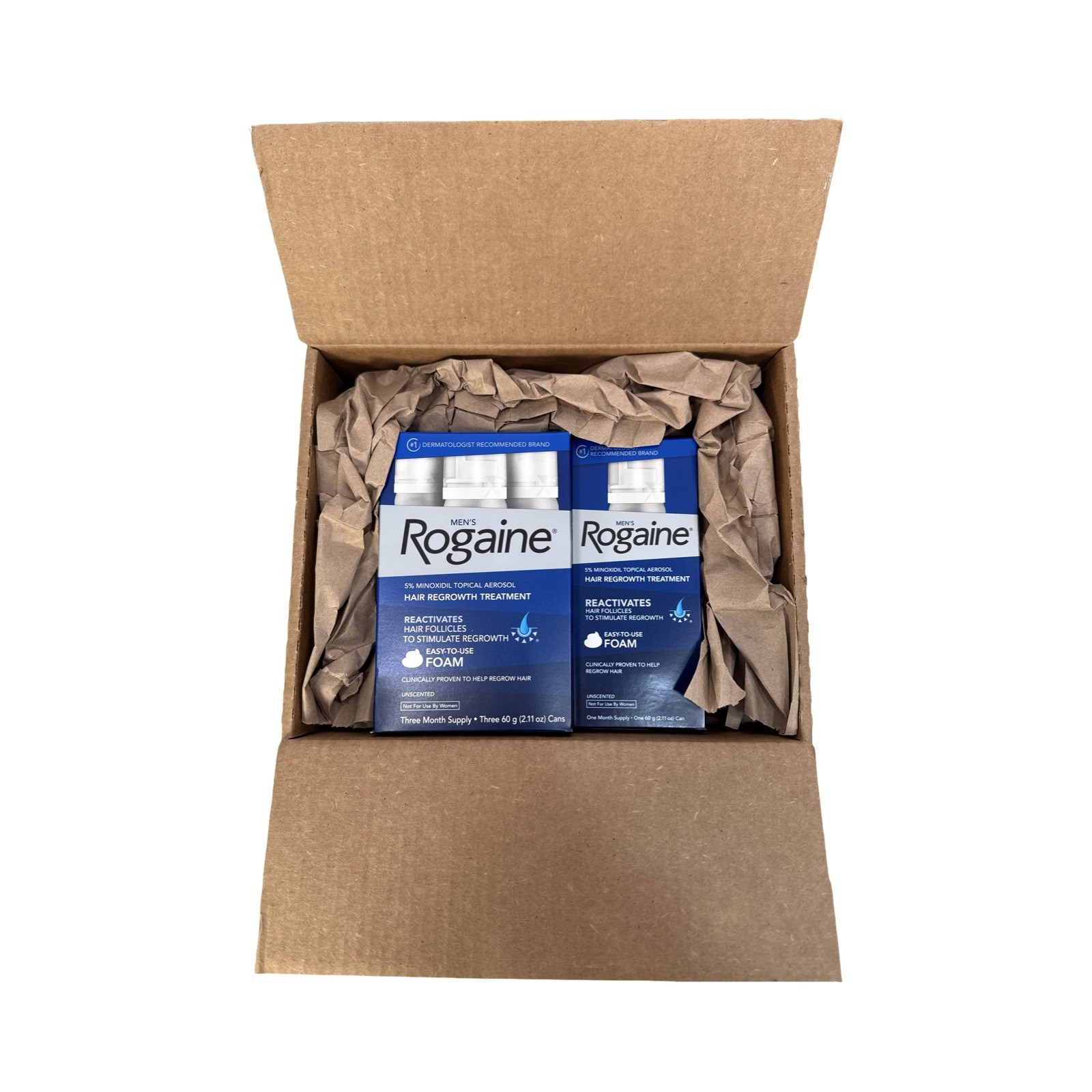 Rogaine Men’s 5% Minoxidil Foam Hair Regrowth Treatment 4x2.11 oz, Exp 04/2026