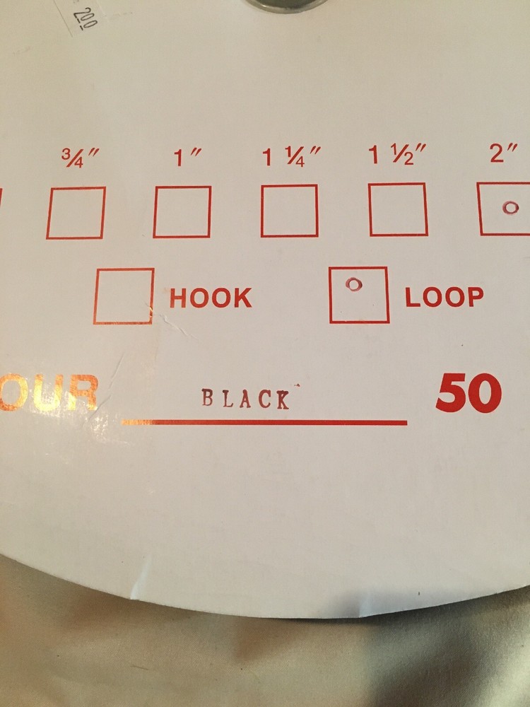 2" Loop Only Tape 100% Nylon Sew On 50 Yard Roll Black multiple rolls available