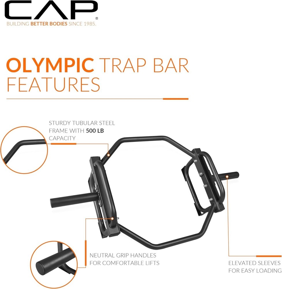 Compact Olympic Trap Bar with Neutral Grip for Enhanced Stability and Safety