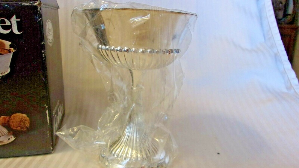 Vintage 1981 Silverplated Goblet from Leonard Of Italy, 5.625" Tall BNOS #910