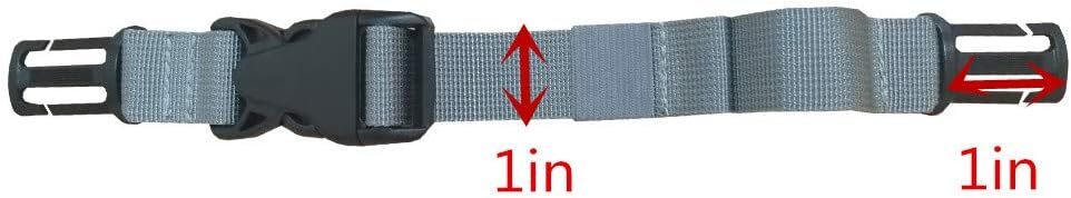 Amlrt HDHYK Backpack Chest Strap- Nylon -Suitable for Standard size, Gray