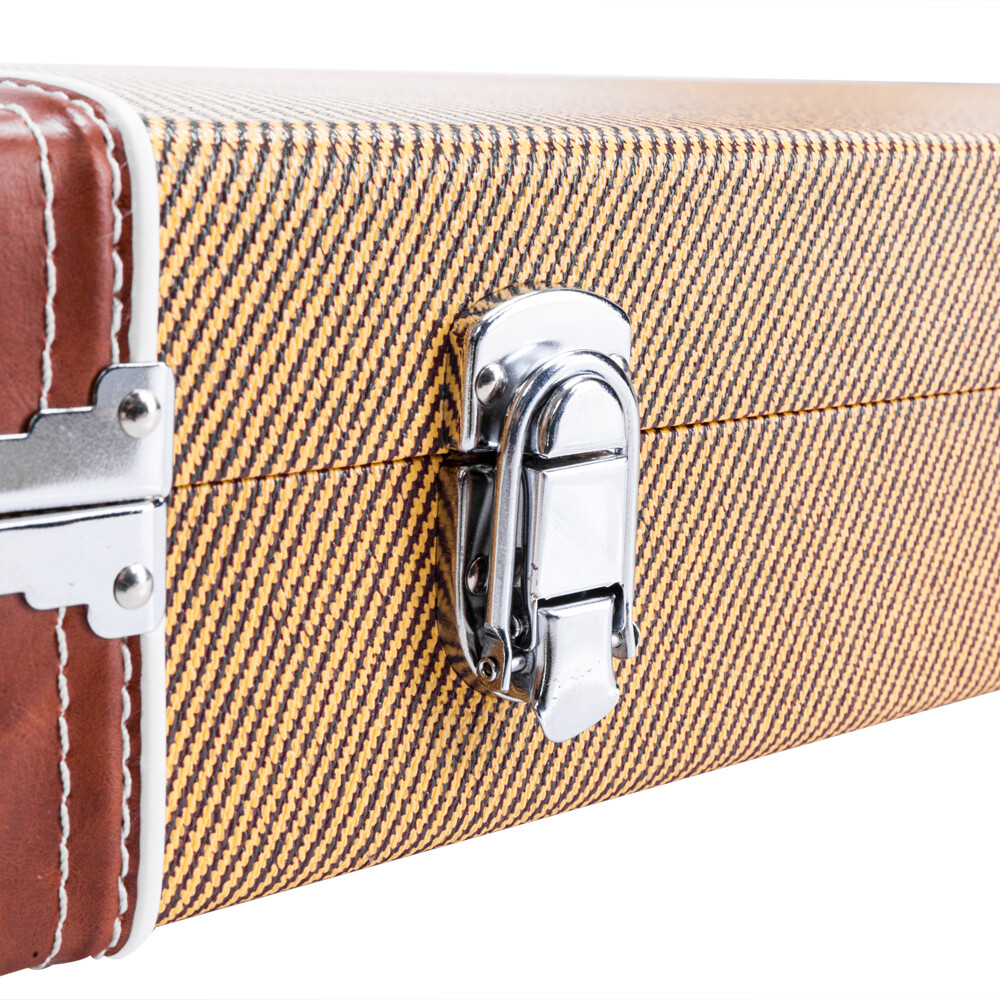 Electric Guitar Hard Case, Rectangle Wooden Hard-Shell Protective Carrying Case