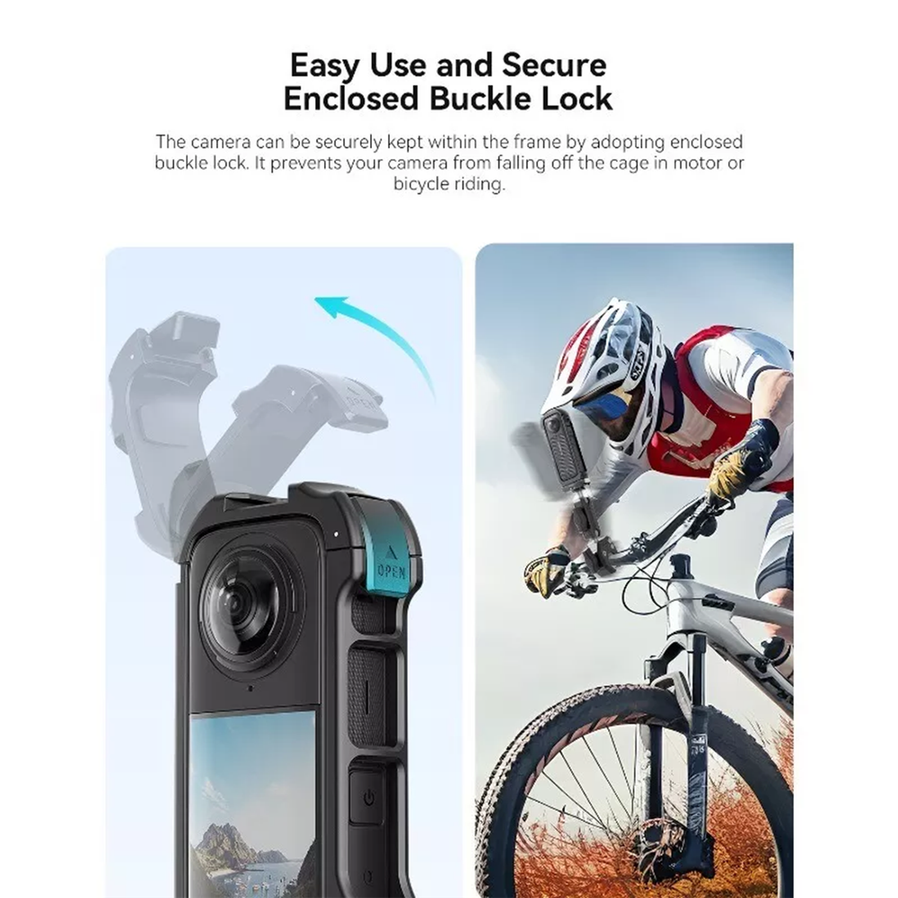 Quick Release Plastic Frame Cage for Insta360 X4 Protective