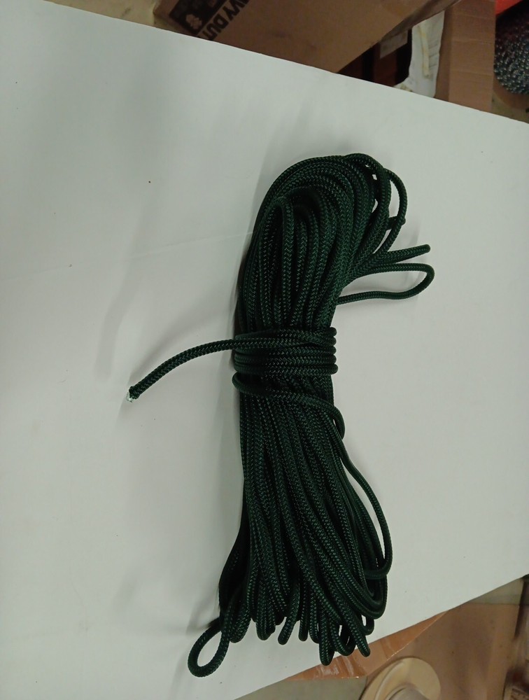 1/4 x 200 ft. Double Braid-Yacht Braid polyester rope. Hunter Green