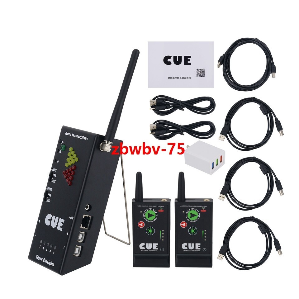 Super Cuelight Presenter Remote 1 Receiver 2 Transmitters for PPT Presentation A