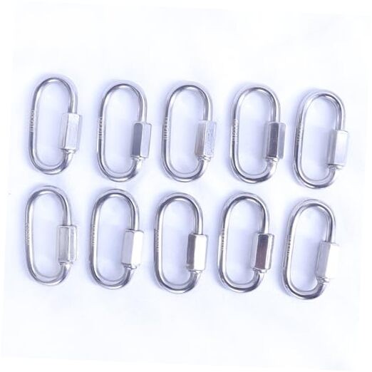1.7 Inch 304 Stainless Steel Carabiner and Stainless Steel Chain Quick 1.7inch