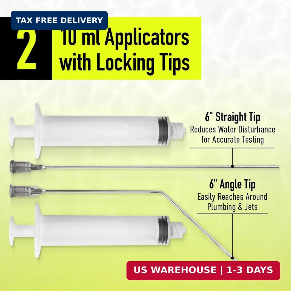 Pool Leak Detection Dye Kit - with 2 Precision Applicators - 75+ Tests - Superio