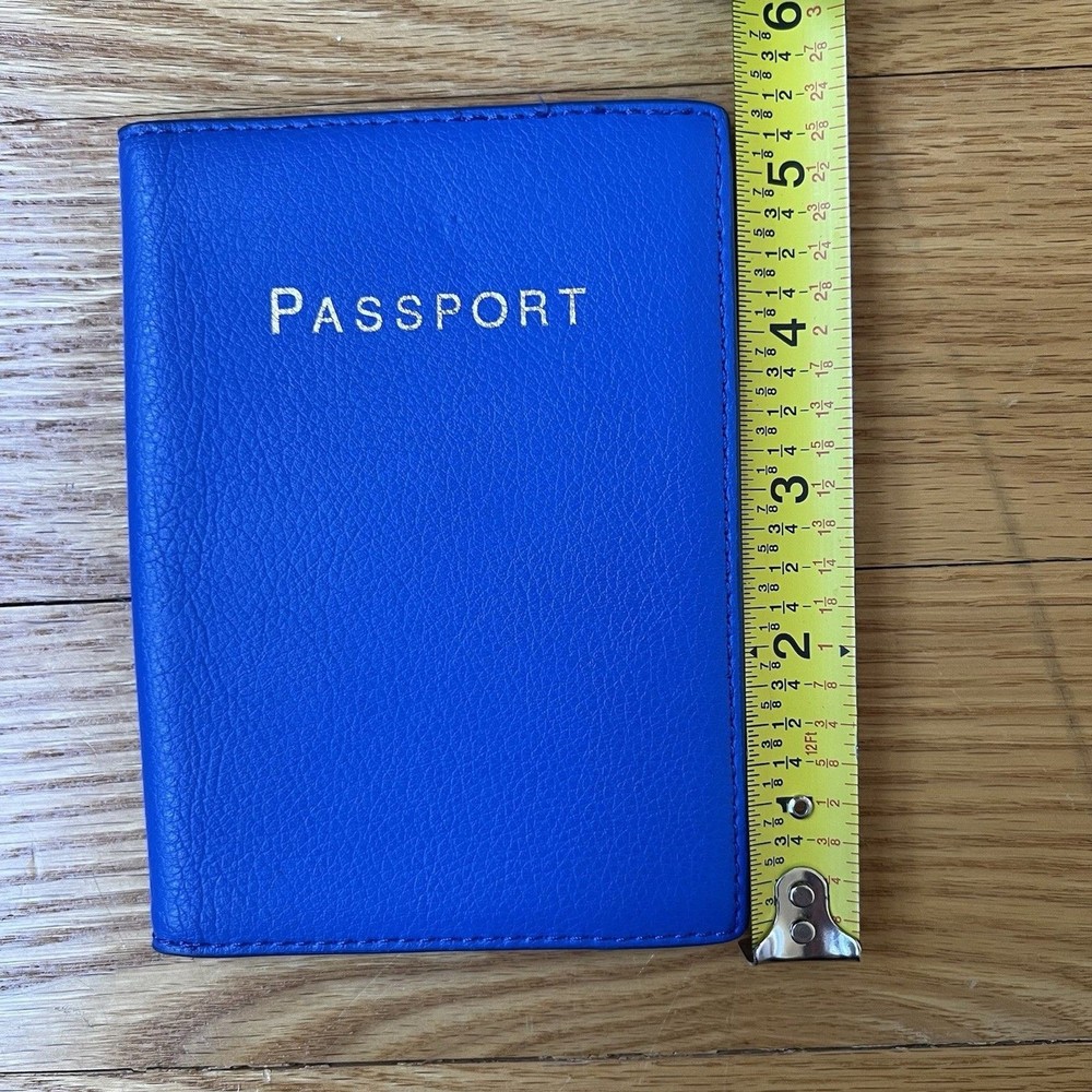 J. Crew Blue Leather Passport Cover Bifold