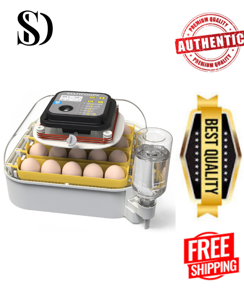 MATICOOPX 20 Egg Incubator with Humidity Display, Egg Candler, Automatic Egg ...