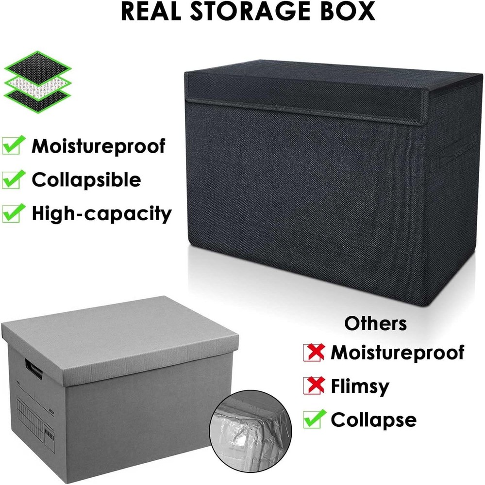 Cotton Linen Comic Book Short Box - Sturdy & Spacious Storage Solution