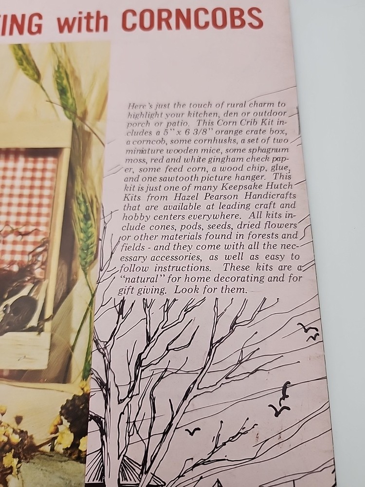 Creating With Corncobs Farm Toy Projects Instruction Pattern Design Booklet 1973