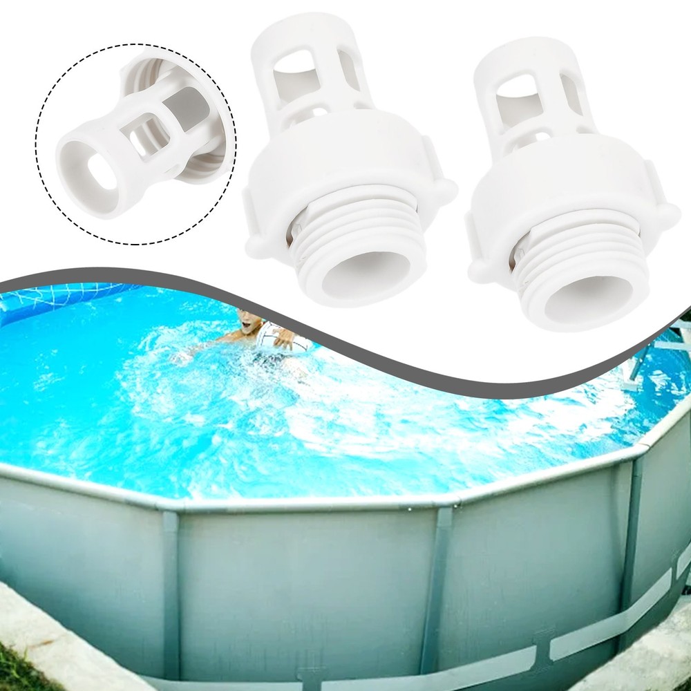 Replacement Adapter for Intex Round Pool Hose Drain Solid Plastic Construction