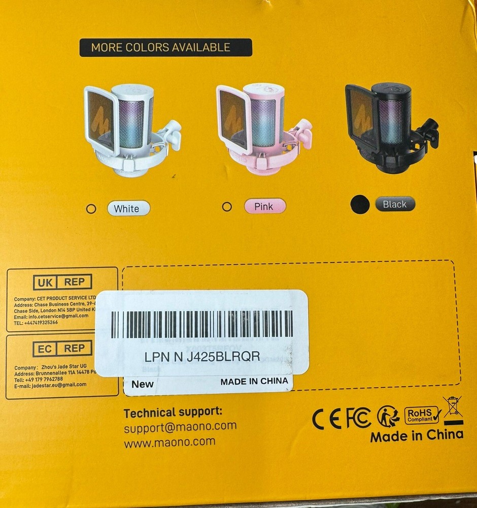 Gaming USB Microphone Black Boom Arm Bundle Maono DGM20S