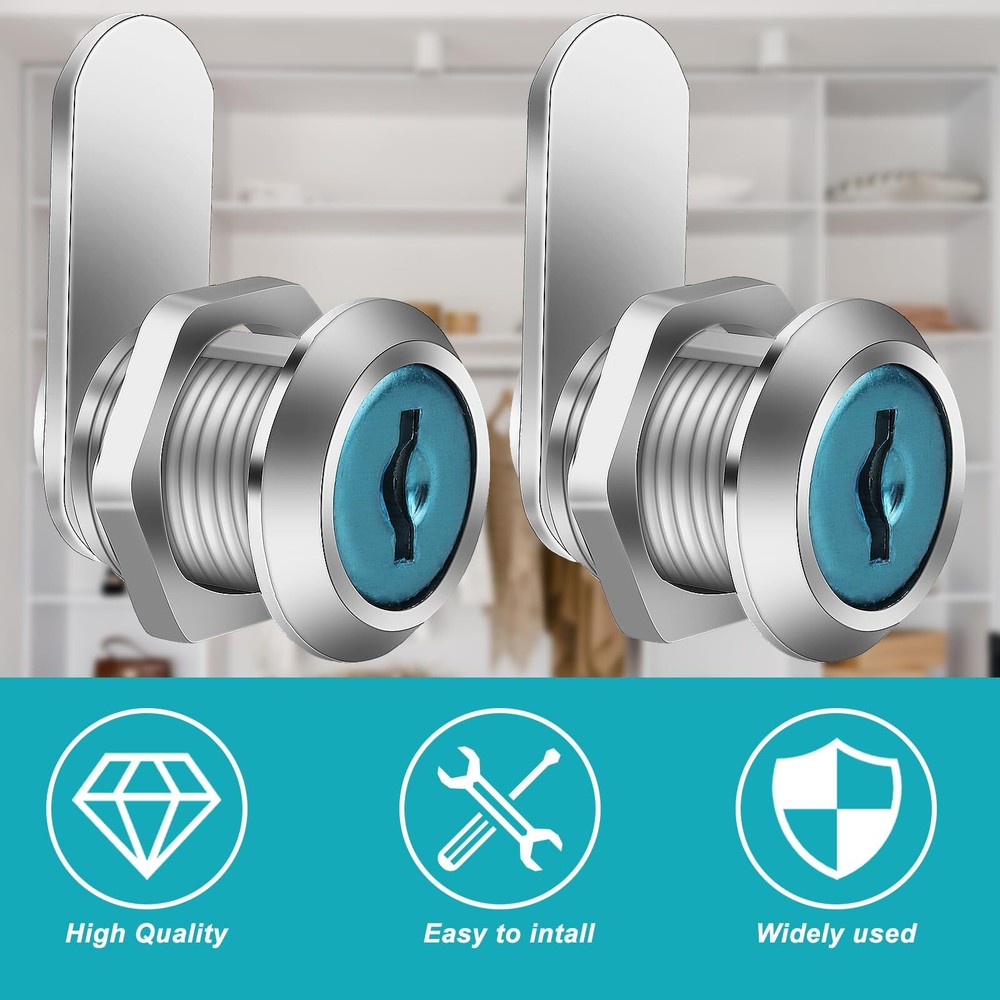 2 pcs Mailbox Locks Mailbox Lock 16 mm Comes with 4 Different Lock Plates Sec...