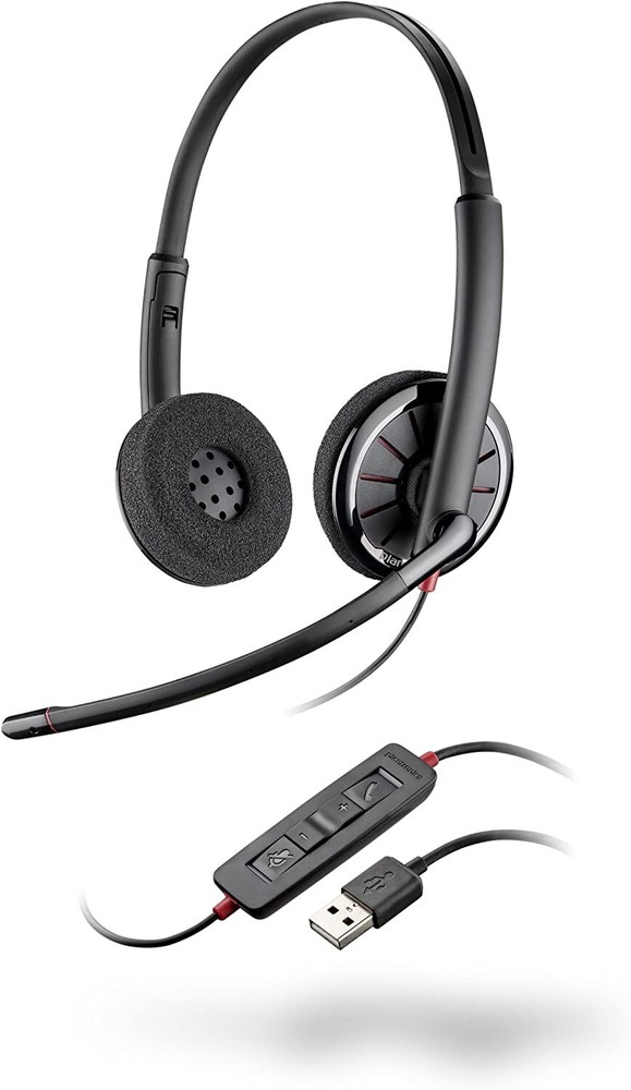 Plantronics Blackwire C320 Binaural USB Headset, Black