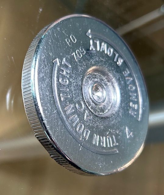 Jaguar 1958 Oct XK, MK Sedans Radiator Cap Original C.3455/4.0 PSI. Cad Plated.