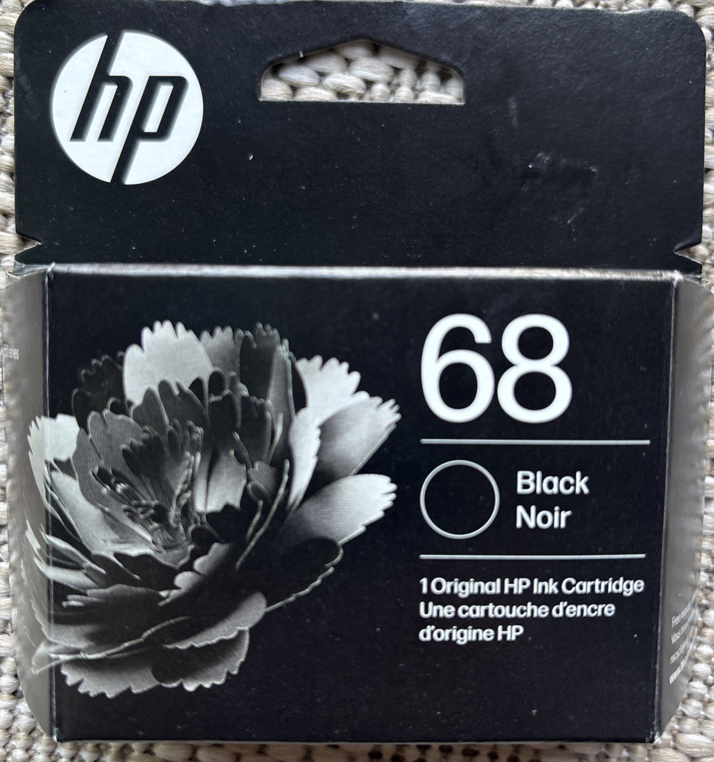 HP 68 Black Ink Cartridge Works Envy 6100e, 6500e Series 7FP21TN EXP 11/26